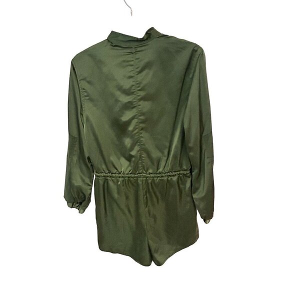 Hunter for Target Women's Green Satin Playsuit Shorts Romper XS NWOT - Picture 3 of 5
